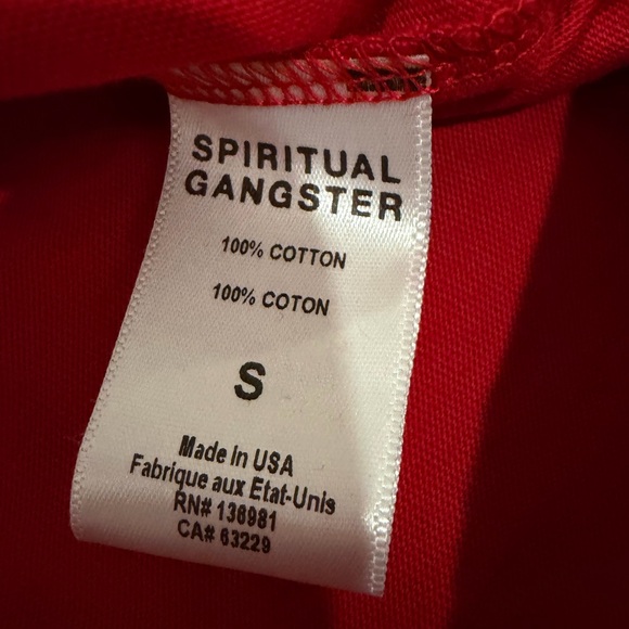 Spiritual Gangster x Pure Barre Denver Long Sleeve Tee Red Cotton size small - Picture 3 of 8
